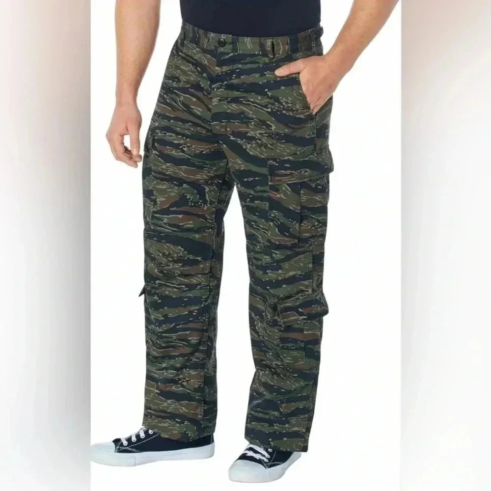 ROTHCO Vintage  Paratrooper Fatigues Tiger Stripe Camo Tactical Pants Size XXL